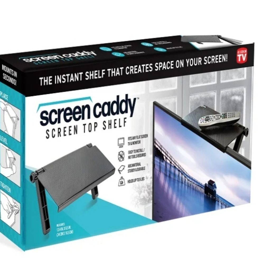 Screen Caddy Screen Top Shelf- Black